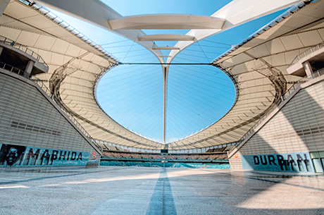 The Moses Mabhida Stadium in Durban built for the 2012 World Cup, incorporated Wrightsyle glazed systems.