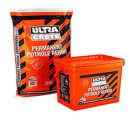 Ultracrete Permanent Pothole Repair a cold lay asphalt concrete is the solution for the repair of potholes