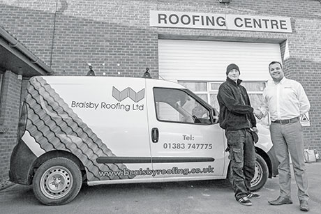 William Braisby gave a helping hand to Kerr MacLean who is now an apprentice roofer with the company.