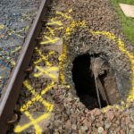 Network Rail engineers work to identify cause of ‘unusual’ hole on Kilmarnock line