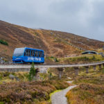Cairngorm funicular railway passing a low point