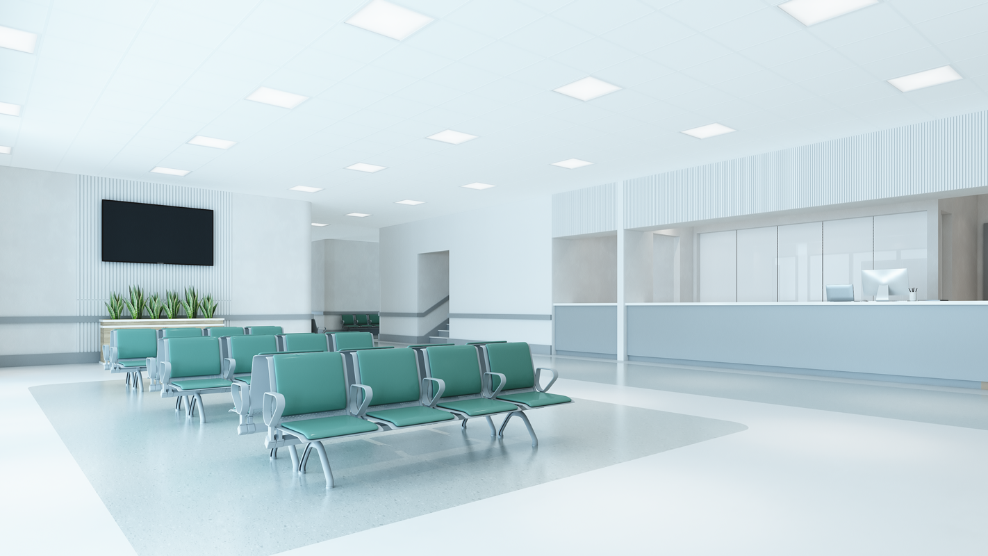 Waiting room in clinical setting 