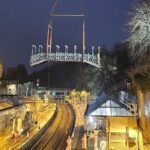 Old footbridge successfully removed at Port Glasgow Railway Station