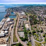 Significant development site on Dundee’s East Dock Street launches to market Dundee aerial
