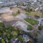 Aerial of Falkirk town hall project