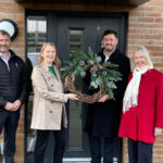 Tenants begin moving into ‘net zero ready’ affordable homes in Edinburgh CCG MD David Wylie; social justice secretary Shirley-Anne Sommerville; council leader Cammy Day; and housing and homeless and fair work convener councillor Jane Meagher