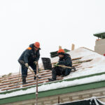 Political uncertainty hampering future planning for roofing contractors Roofers in winter. Image credit: Shutterstock