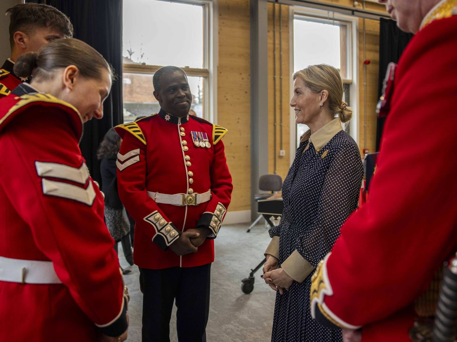 HRH The Duchess of Edinburgh meets Army musicians. [Crown Copyright 2025]