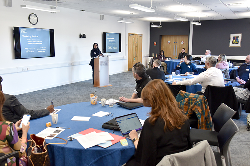 Dr Mehreen Gul addresses attendees at the launch event