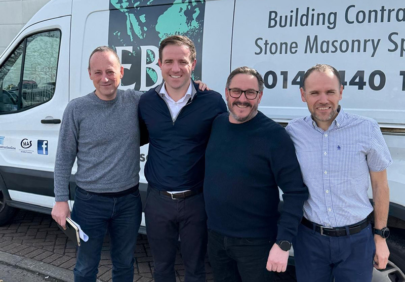 L-R: Brian Ticcioni, EBS; Kerr McEwan, M Squared; Dr Alex Reid and Graeme Cook, both Apsis Business Components