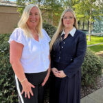 Louise McLaren (left) with Kimberley Mackay from Ralph Sayer