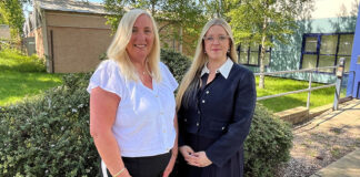 Louise McLaren (left) with Kimberley Mackay from Ralph Sayer
