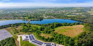Aerial shot of Scottish Water site
