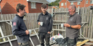 (L-R) Martin Daly with his employees John and James