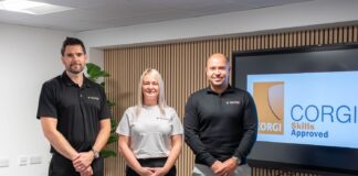 ETA co-founders Andrew Lamond (l) and Mark Glasgow with centre manager Carolynn Edgeworth