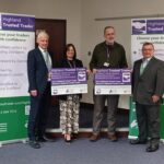 The Highland Trusted Trader launch event. L-R: David MacKenzie (Trading Standards Manager); Councillor Morven Reid (Vice-Chair of the Corporate Resources Committee); Councillor Paul Oldham (Chair of the Corporate Resources Committee); Mark McGinty (Trading Standards Team Leader).
