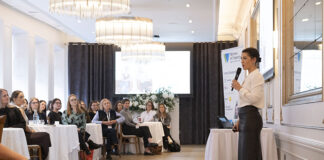 Ceri Moyers speaking at The Circle Partnership launch event