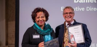 Mark Shiner with his awards at Wentworth Woodhouse last week during the Heritage Craft Awards 2025 ceremony. Credit: Robert Wade.