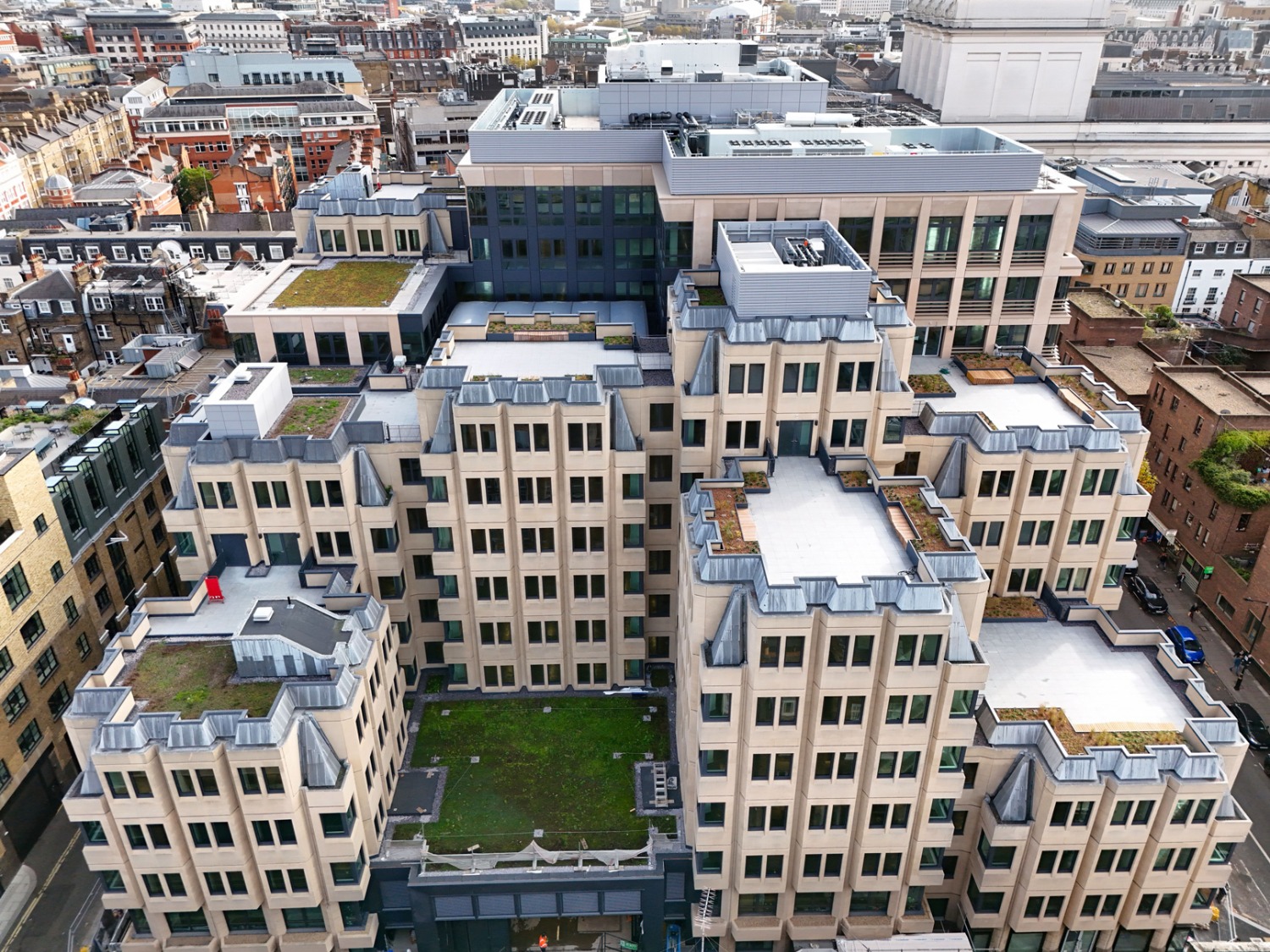 Aerial of roofs