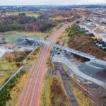 New £5.8m bridge lifted into place in Fife Aerial of bridge
