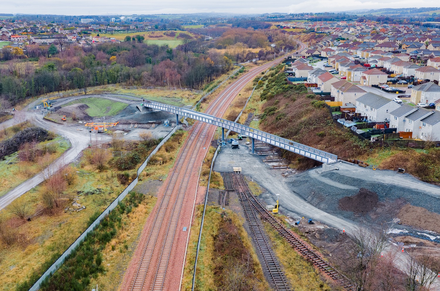 Aerial of bridge
