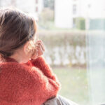 Child looking out the window