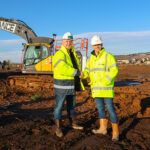 Groundworks underway at new Kennoway housing project Colin Bennett (Housing Growth Partnership) and Paul Kelly (Briar Homes) at new housing site in Kennoway