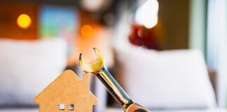 Stock image of house cut out