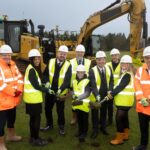 Build of new school campus underway in Aberdeen Attached image caption: Holding turf with Councillor McLellen and Councillor Greig are Hazlehead Pupils Ozi, Robert and Chloe watched by Kevin Dickson, (Robertson Group) Scott Brown, (Robertson Project Director) James Purdie, Headteacher at Hazlehead Academy and John McHardy, Project manager from hub North Scotland.