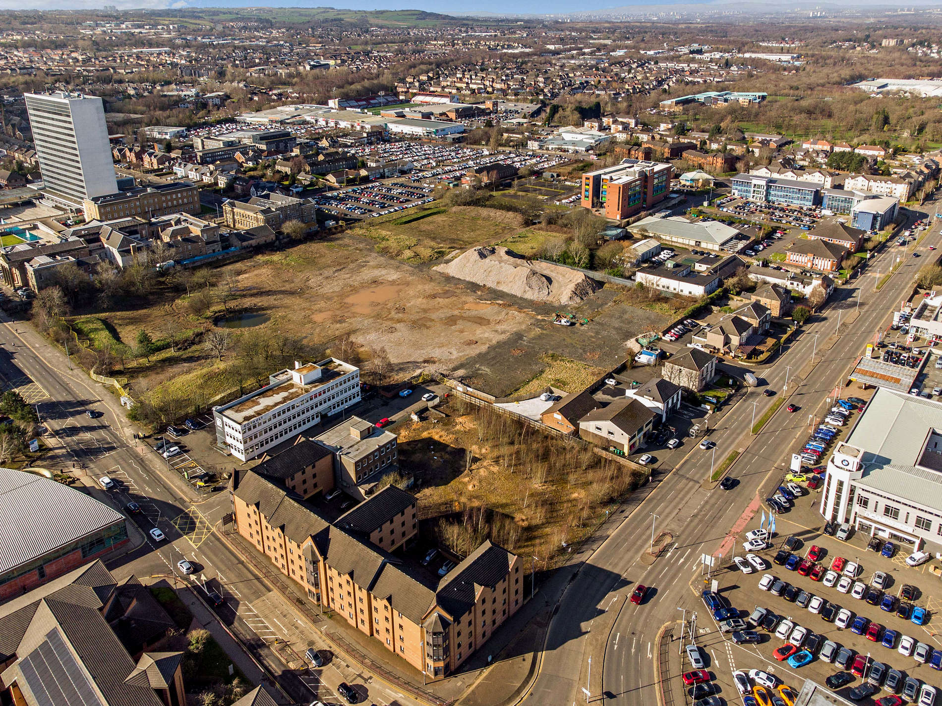 Aerial shot of site