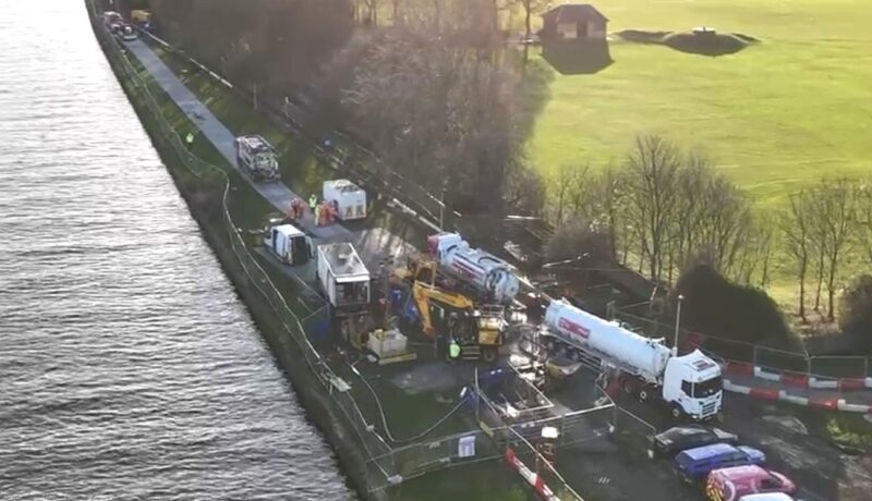 River Esk sewer lining
