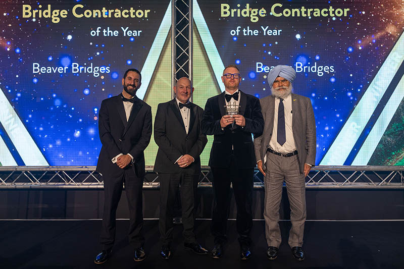 Beaver Bridges Ltd receiving contractor of the year award