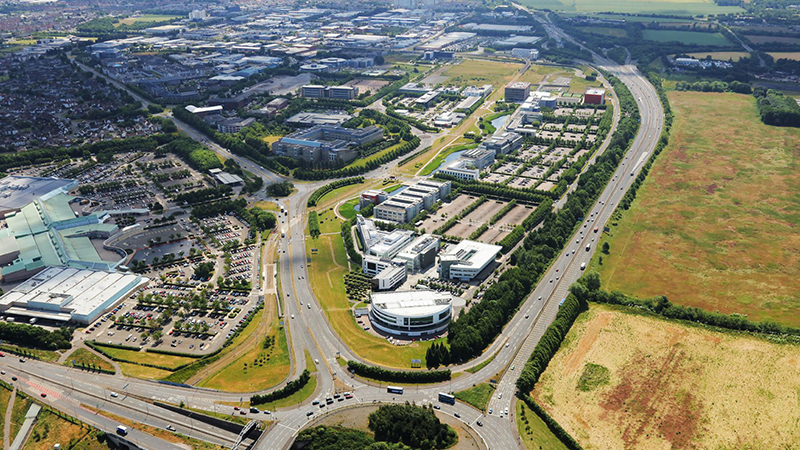 Aerial image of Edinburgh Park office building