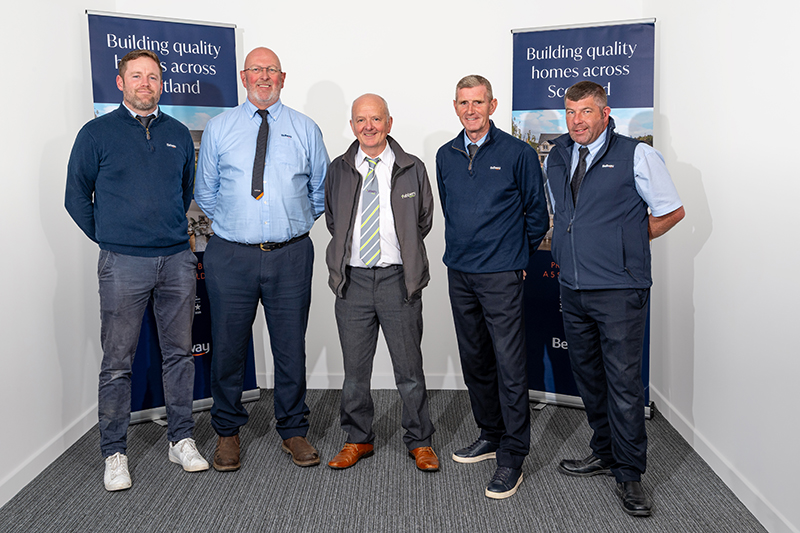 Shaun Hasell, Jim McGregor, George Carty, Peter Lawrie, and Frank McLaughlan. Image credit: Bellway