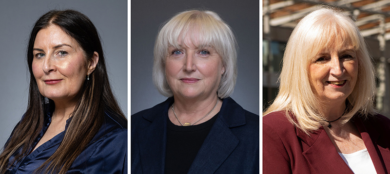 L-R: Catherine Gillon; Sharon Miller; and Fiona Harper