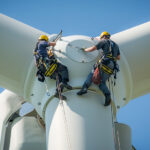 Local contractors tipped to benefit from Corr Chnoc Wind Farm development Wind turbine workers
