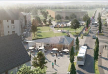 Active travel work marks early milestone for landmark Durieshill project Durieshill village core