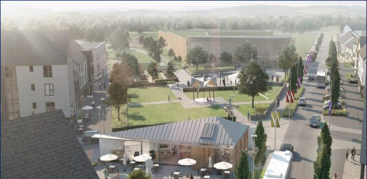Active travel work marks early milestone for landmark Durieshill project Durieshill village core