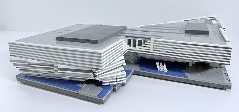 A fan-built LEGO model of V&A Dundee, designed and builtby Brian McNicoll