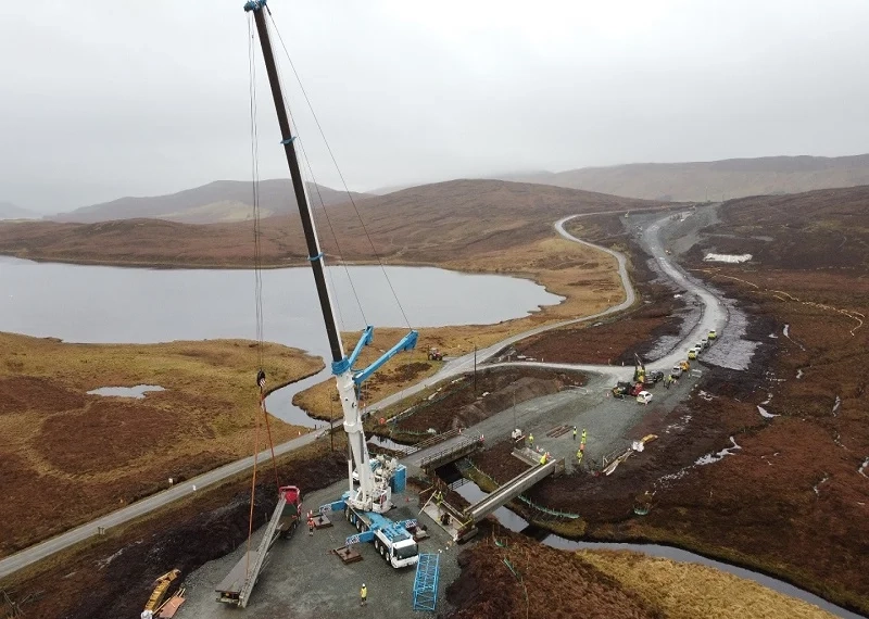 Wind farm under construction