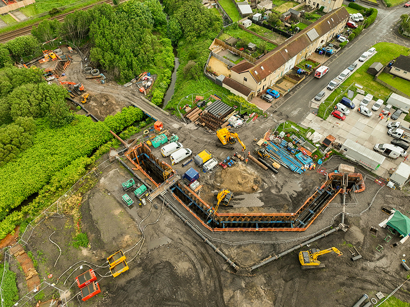 Pipeline upgrade work being carried out in Saltcoats