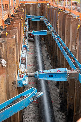Pipeline upgrade work being carried out in Saltcoats