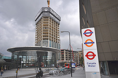 RMD Kwikform’s Ascent safety screen dramatically reduced the programme time at the 25-storey residential block in Canada Water, London.