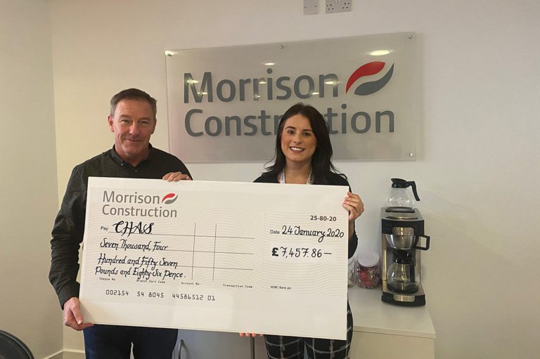 Contractor raises almost £15,000 for charities
