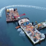 Caisson weighing over 3,200 tonnes attached to Lochmaddy Pier