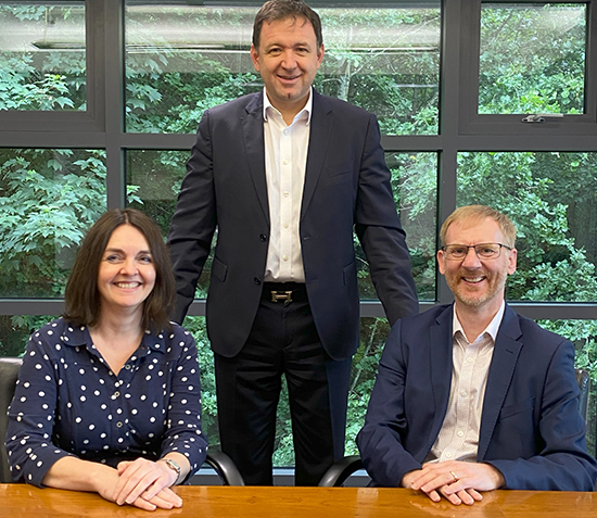L-R: Irene Wilson; Elliot Robertson; Colin Mitchell 