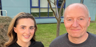 Robyn Donaldson with Ralph Sayer chief executive Ivan Ralph
