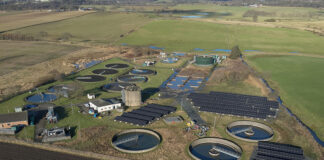 Scottish Water waste water treatment works in Bathgate.