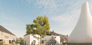 CGI of Black Isle Distillery - Courtyard