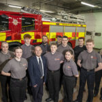 Development sales manager Tommy Dunlop with members at SFRS Youth Volunteer Scheme Dumbarton. Image credit: Peter Devlin